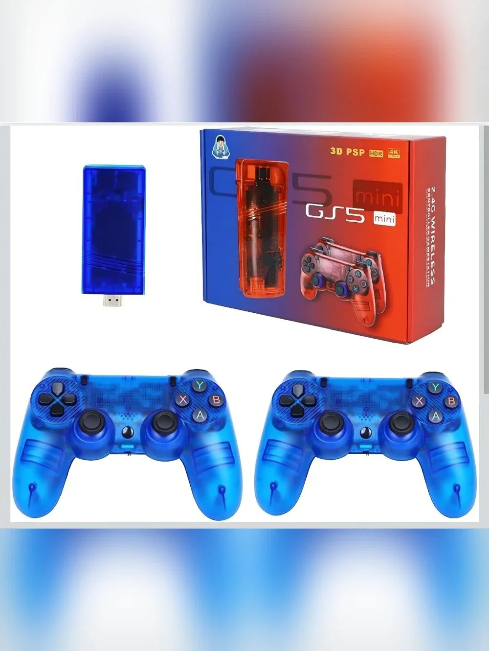 Mini 3D PSP Handheld Gaming Console in Blue